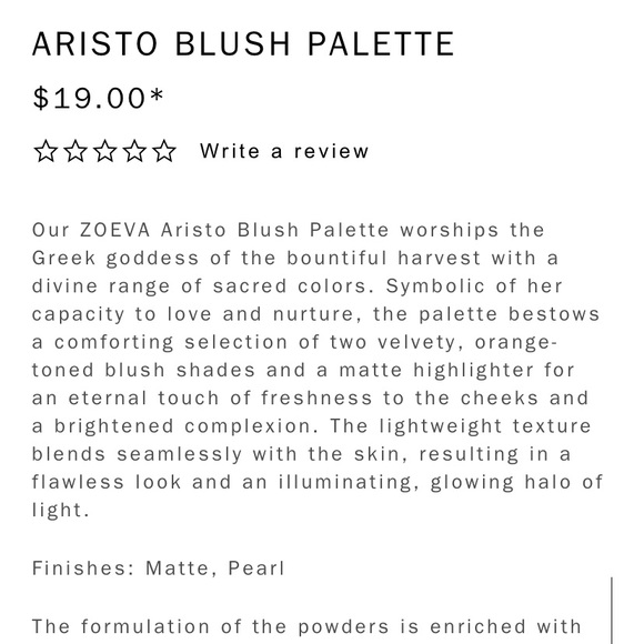 🆕 ZOEVA ARISTO BLUSH PALETTE - Picture 4 of 4
